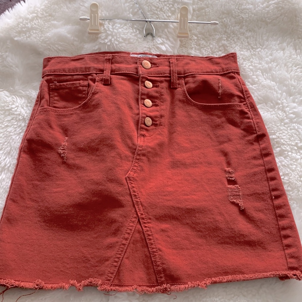 Rust DenimSkirt from Old Navy